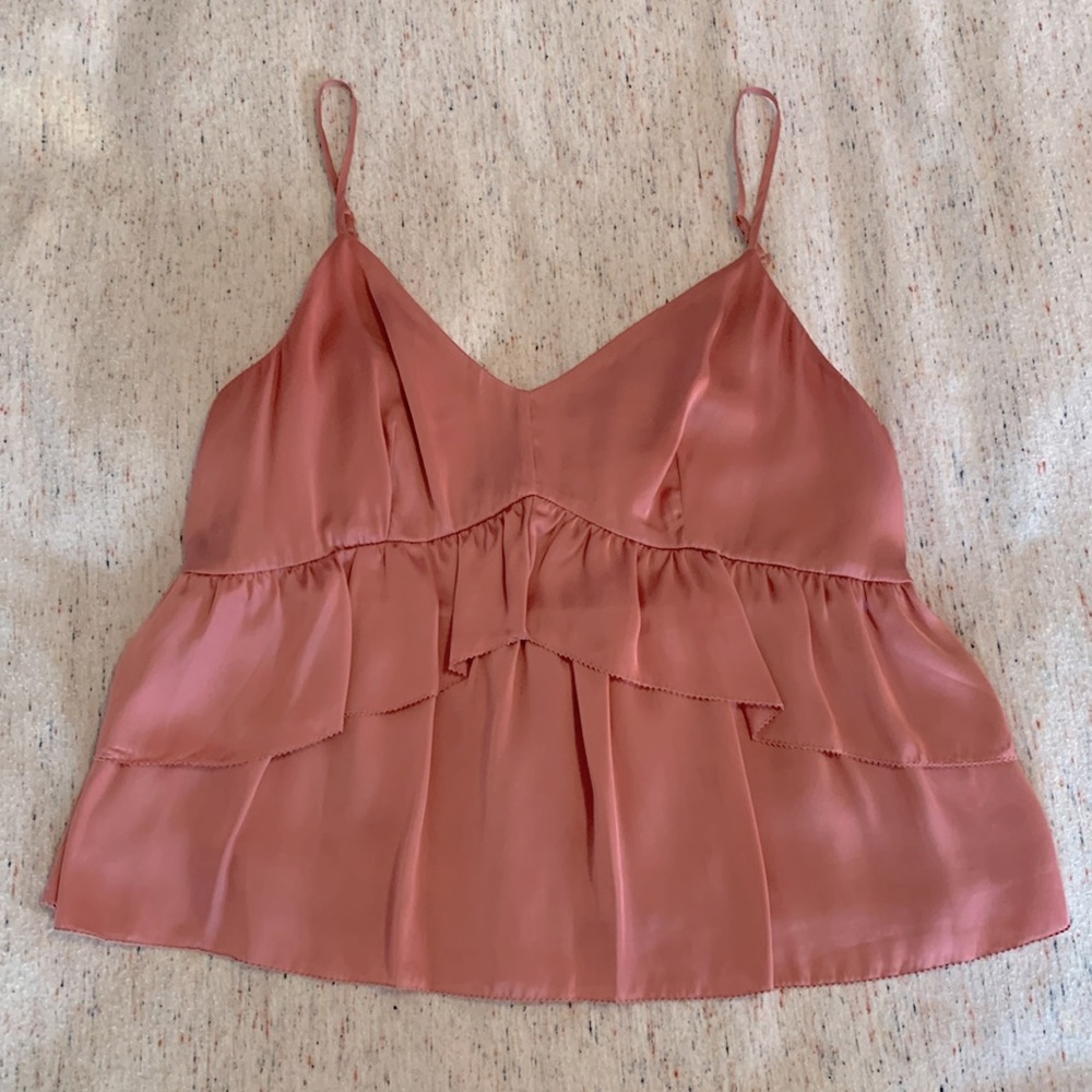Silk ruffle Cami